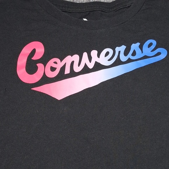 Converse Multicolor logo crop top tshirt Size XL Women - Picture 5 of 9